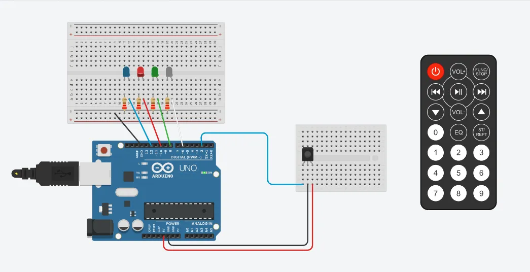 Control LEDs Using an IR Remote With Arduino 