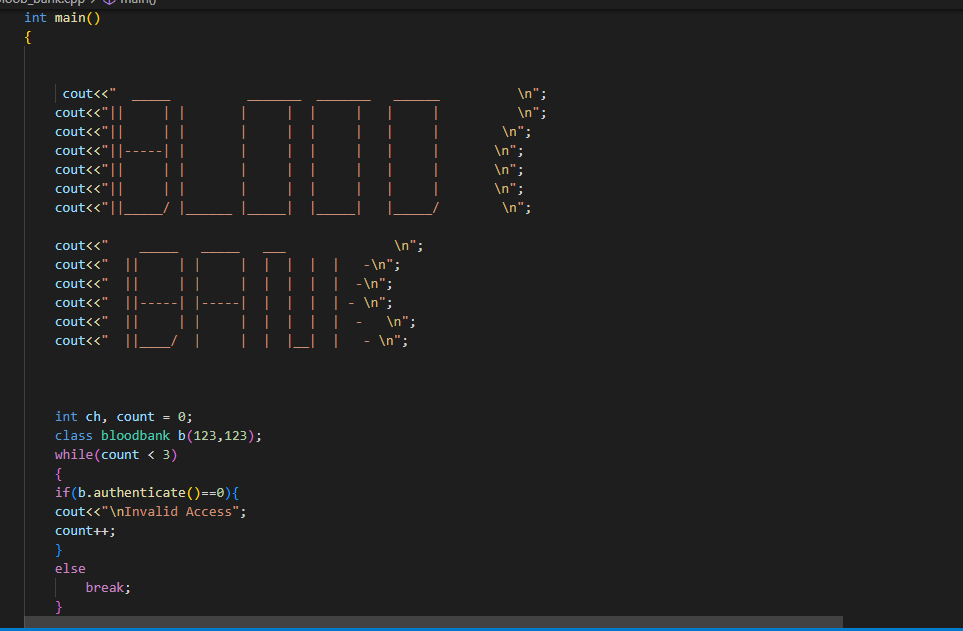Blood Bank Management System In C++