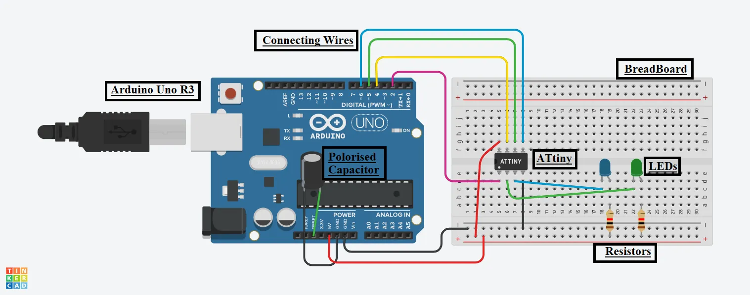 How To Program ATtiny85 With Arduino Uno