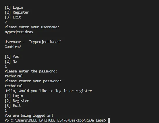 Login And Registration System In C++