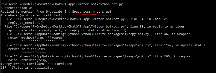 Build A Twitter Bot With Python Using ChatGPT: Automatically Reply To Mentions In Minutes