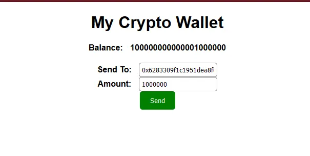 Crypto Wallet Using ChatGPT (HTML, CSS, JavaScript and TestRPC)