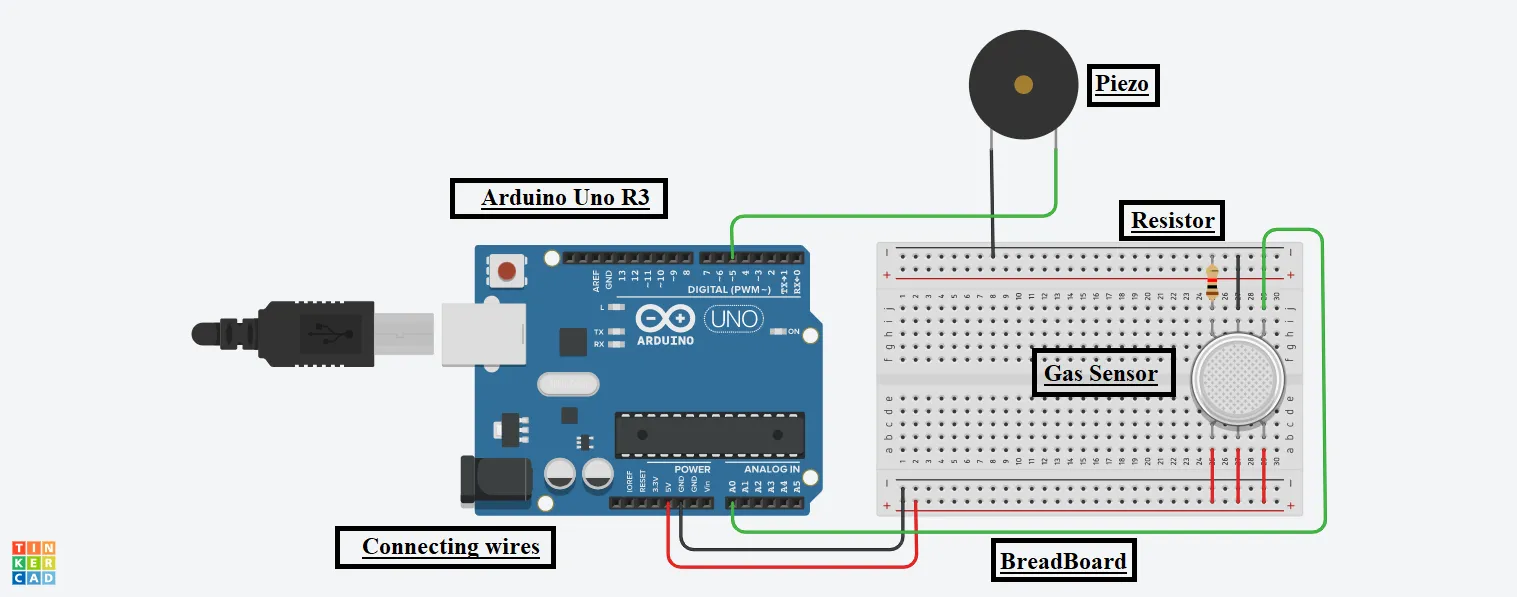 Arduino Smoke Detector With Buzzer