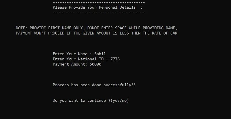 Car Rental System With C++