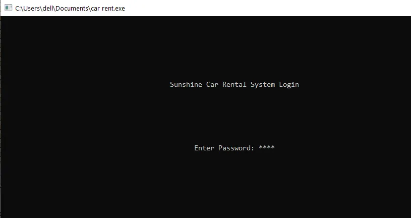 Car Rental System With C++