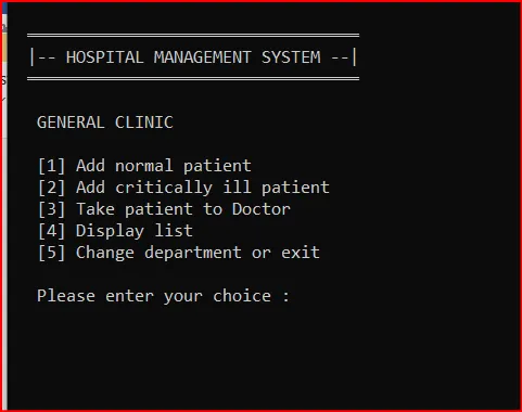 Hospital Management System with C++